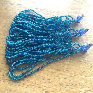 Bracelet Micro Seed Beads Hand Crafted Himalayan Blue/Purple